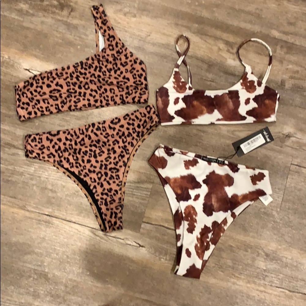 Nasty Gal, lot of 2 high waisted swim bikini, SZ 6